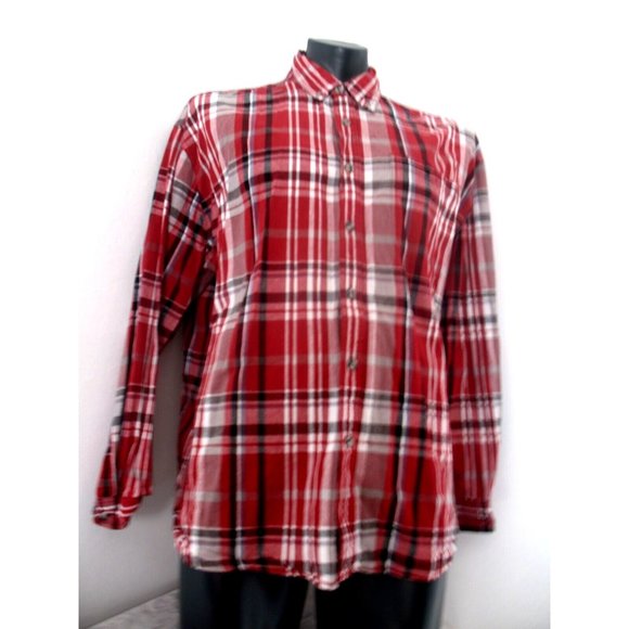 Canyon Guide Men Western Shirt Athletic Fit L/S Sz XLT Red/White/Gray plaid. - Picture 5 of 10